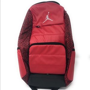red and black jordan backpack